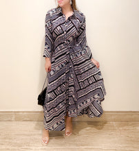 Load image into Gallery viewer, Grey Abstract Cotton Dress
