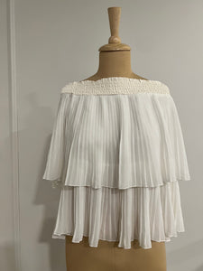White Frill Top